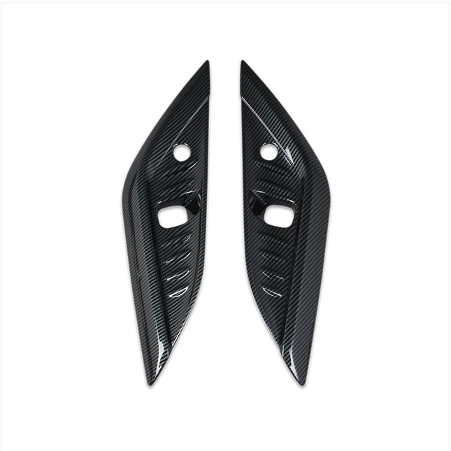 トヨタ 新型 アルファード 40系 専用 外装 フロントフォグ ランプ ガーニッシュ ベゼル カバー 炭素繊維黒色仕様 TOYOTA ALPHARD 専用 設計