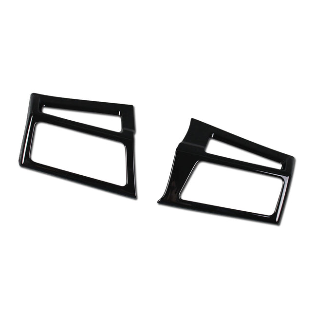 三菱 新型 デリカD:5 スタンダードグレード専用 内装 前側エアコン リング ガーニッシュ MITSUBISHI DELICA D5 専用 設計(ピアノブラック)