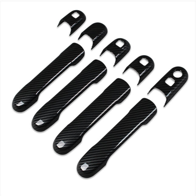 スズキ 新型 ソリオ MA37S/MA27S 専用 外装 アウタードアハンドルカバー ノブ フルカバータイプ SUZUKI SOLIO 専用設計 (炭素繊維黒色仕様)