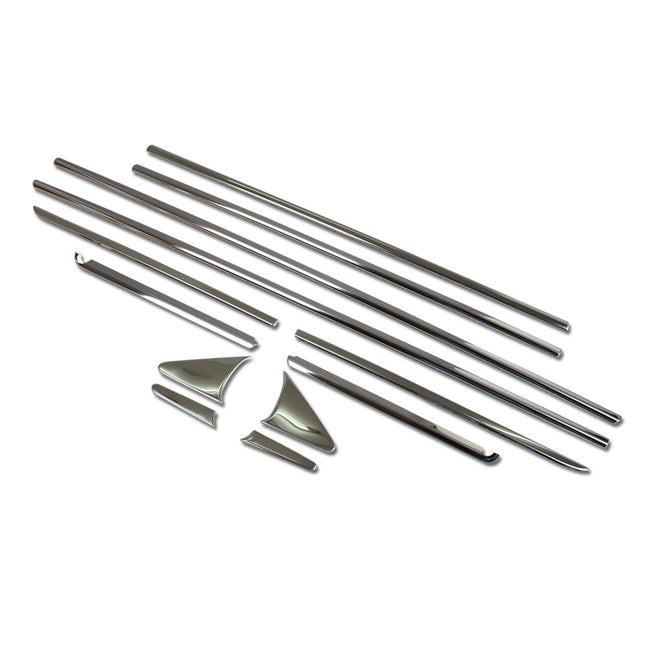 三菱 新型 デリカD:5スタンダードグレード 専用 外装 ステンレス フルセット ウィンドウフレームトリム ピラー MITSUBISHI DELICA D5 専用 設計