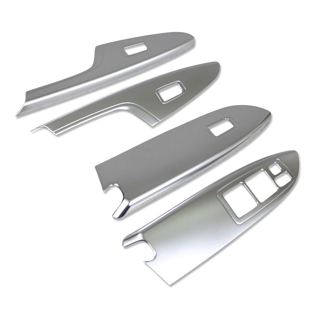 三菱 エクリプスクロス 専用 内装 艶消しニッケルメッキドア ウィンドウ ボタン スイッチ パネル カバー ガーニッシュ Mitsubishi Eclipse Cross 専用 設計