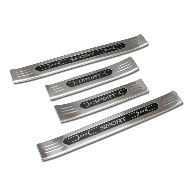 トヨタ 新型 RAV4 五代目 XA50系専用 内装 ステンレスステップ ガーニッシュ サイドステップガーニッシュ 外側 TOYOTA RAV4 専用 設計