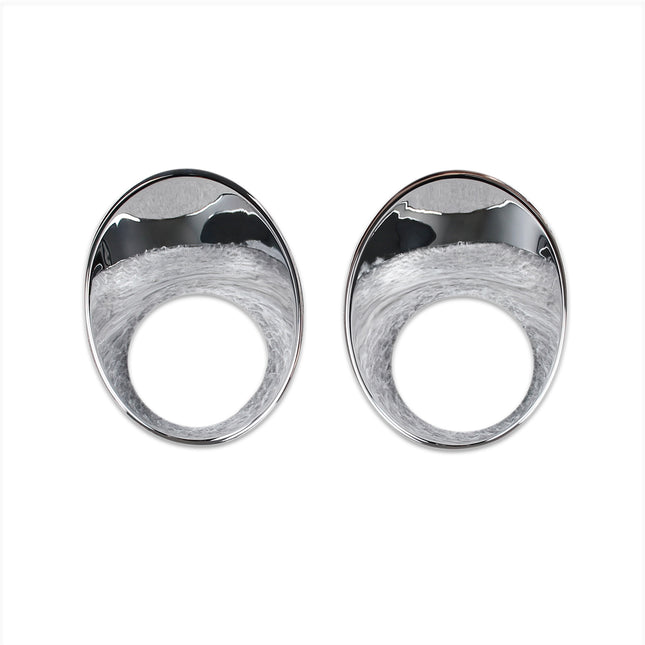 スバル 新型 クロストレック GU系 専用 外装 クロームメッキフロントフォグ ランプ リング ガーニッシュ Subaru Crosstrek 専用 設計