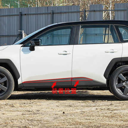 トヨタ 新型 RAV4 60系 専用 外装 ステンレス サイド ドア アンダー モール TOYOTA RAV4 専用 設計