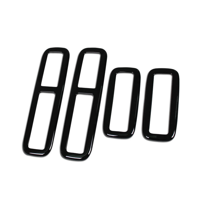 三菱 新型 デリカD：5 スタンダードグレード専用 内装 後部座席エアコン リング ガーニッシュ MITSUBISHI DELICA D5 専用 設計 （ピアノブラック）