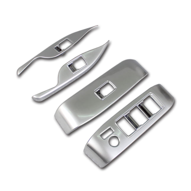 トヨタ アルファード ヴェルファイア 30系 専用 内装 艶消しニッケルメッキドア ウィンドウ ボタン スイッチ パネル カバー ガーニッシュ TOYOTA VELLFIRE Z/ZA/ZRZ/ALPHARD GF/G/X 専用 設計