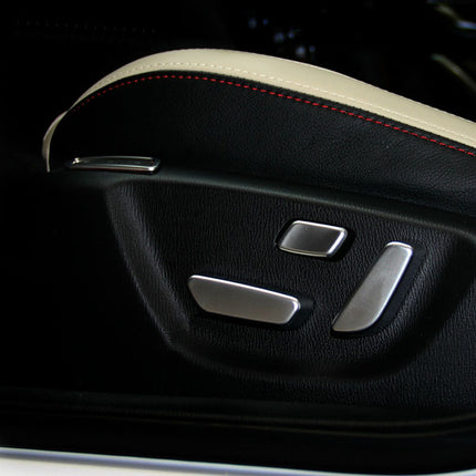 マツダ 新型 CX-5 KF系 専用 内装 艶消しニッケルメッキ シート 調整ボタン カバー トリム MAZDA CX5 専用 設計