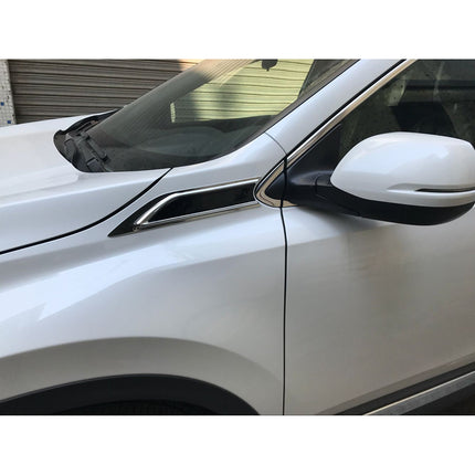 ホンダ 新型 CR-V 5代目 2018年8月～ 専用 外装 クロームメッキフェンダー ガーニッシュ サイド ダミー ダクト エアーダクト ユーロダクト アウトサイド サイドドア べゼル フレーム サメエラ Honda CRV 専用設計